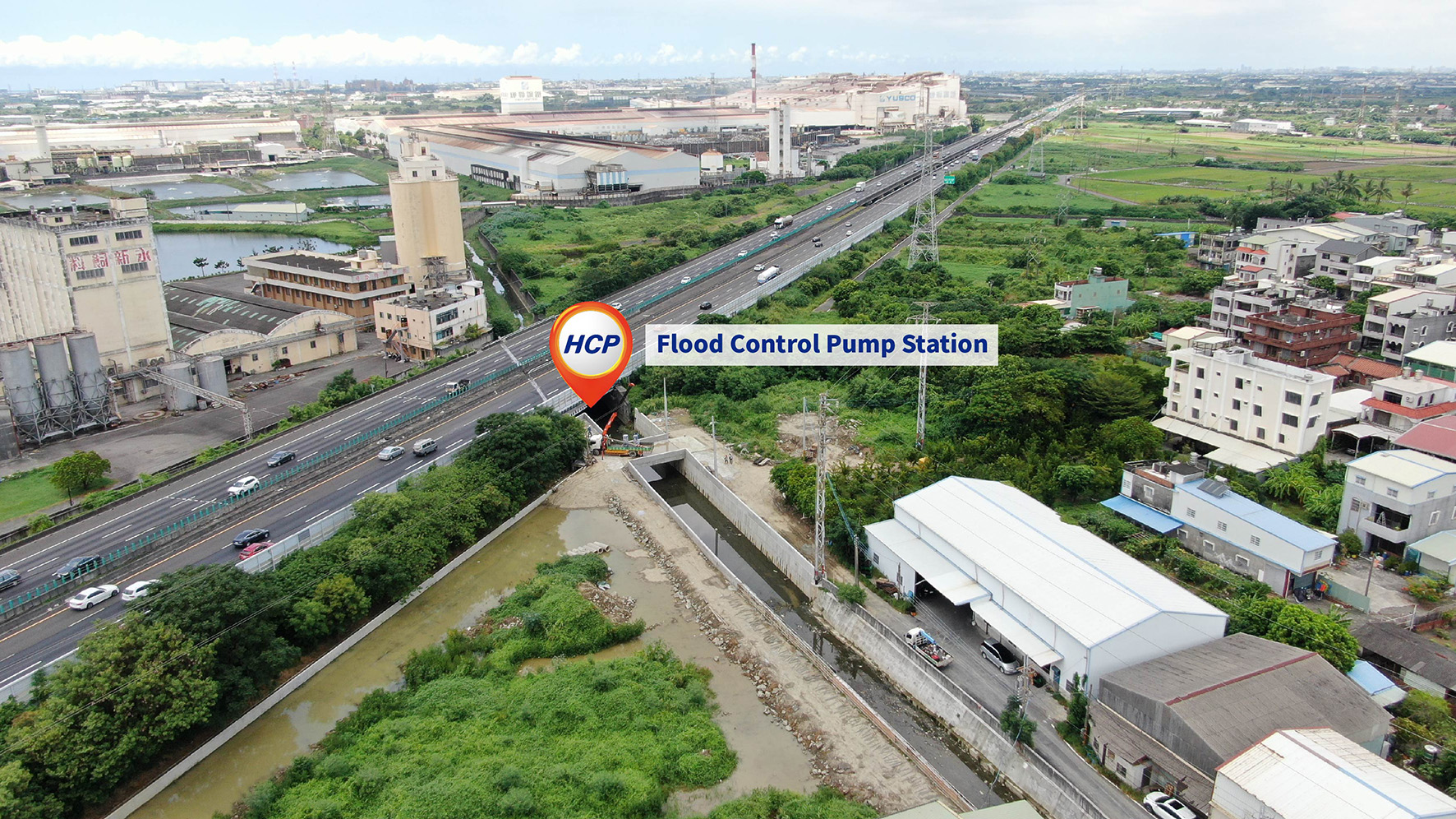 Flood Control Pumping Station in Kaohsiung, Taiwan