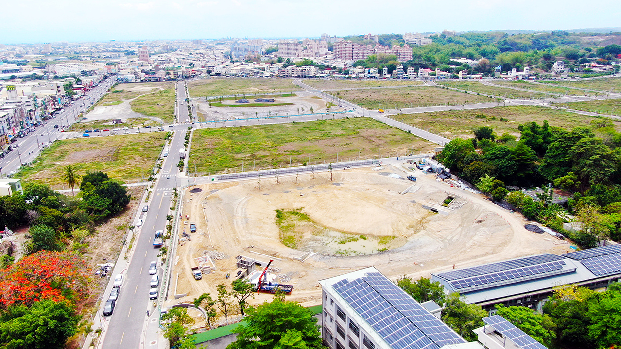 Recreational Park Retention Pond in Kaohsiung, Taiwan